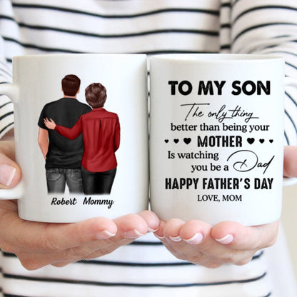 To My Son From Mom Personalized Mug, Father's Day Gift For Son