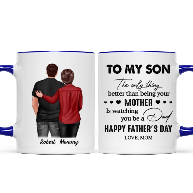 To My Son From Mom Personalized Mug, Father's Day Gift For Son