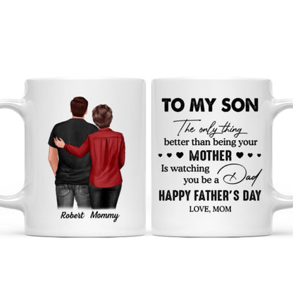 To My Son From Mom Personalized Mug, Father's Day Gift For Son