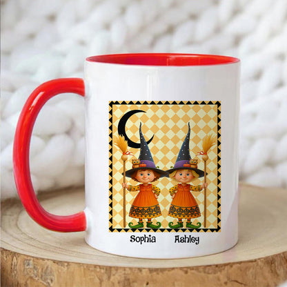 We're not Sugar & Spice Witch Besties Personalized Mug, Halloween Gift for Best Friends