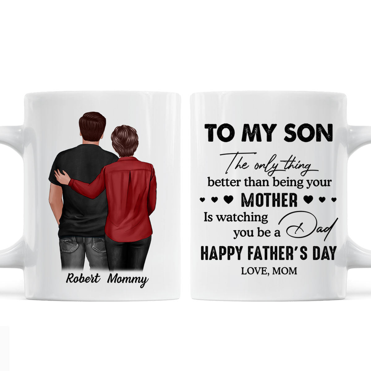 To My Son From Mom Personalized Mug, Father's Day Gift For Son