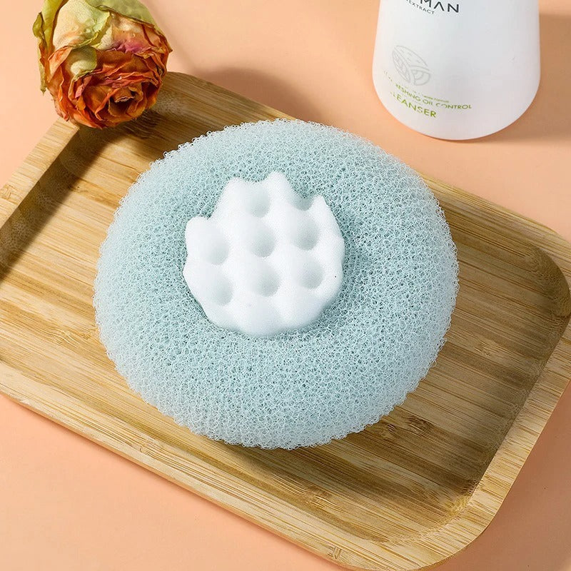 Soft Loofah Sponge With Suction Cup Exfoliating Bath Sponge For Shower