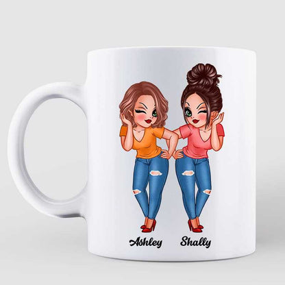 Flower Wreath Pretty Women Best Friends Besties Sisters Personalized Mug