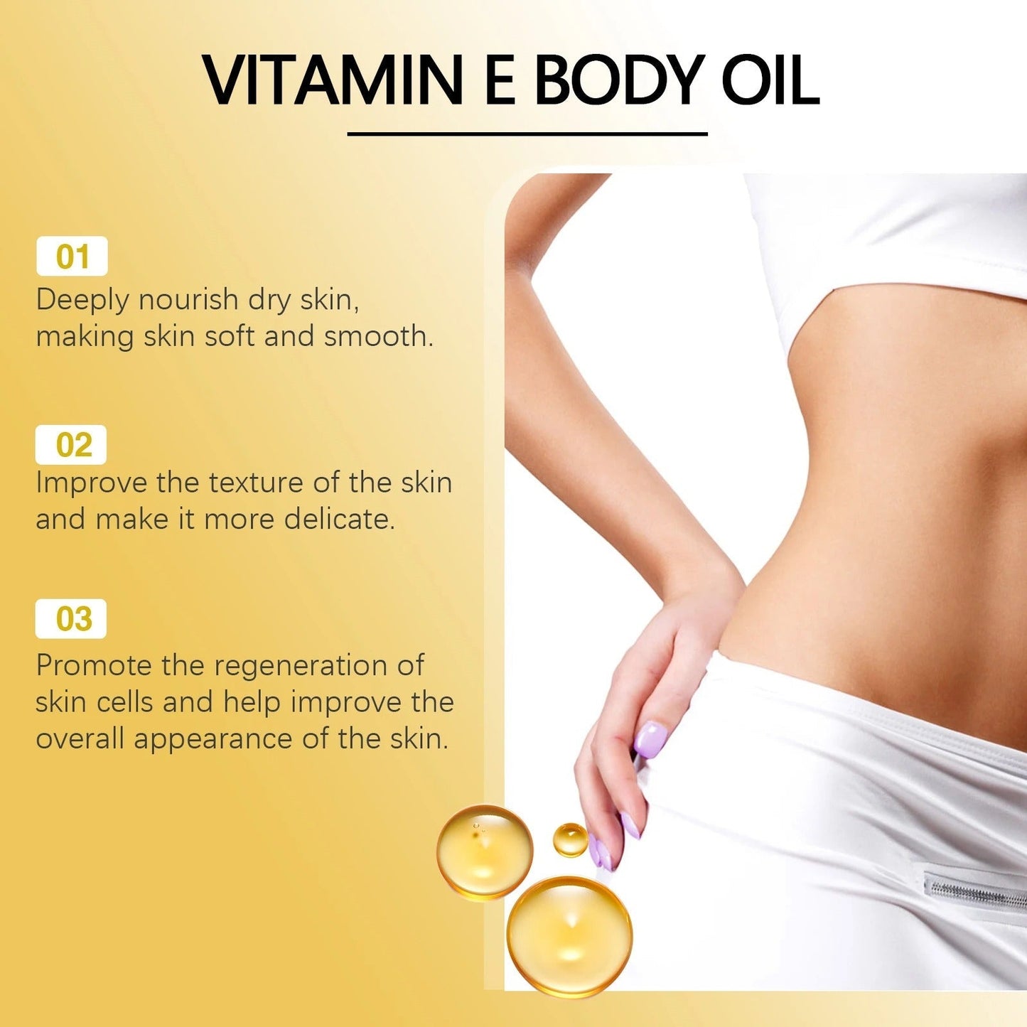 Luxurious Vitamin E Body Oil Deep Moisturizing Oil For Soft & Smooth Skin