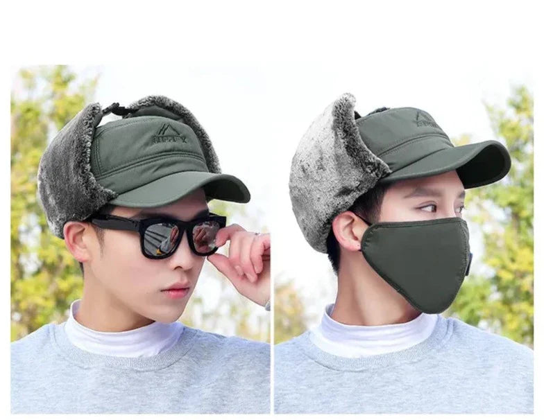 3 In 1 Thermal Face Mask Earmuffs Cap