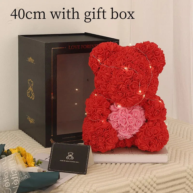 Valentine Foam Forever Rose Teddy Bear
