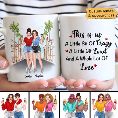 On Road Pretty Girls Besties Best Friends Personalized Mug