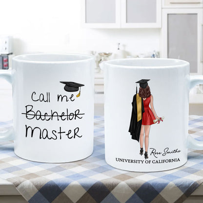 Call Me Master Bachelor Graduation Gift Personalized Mug