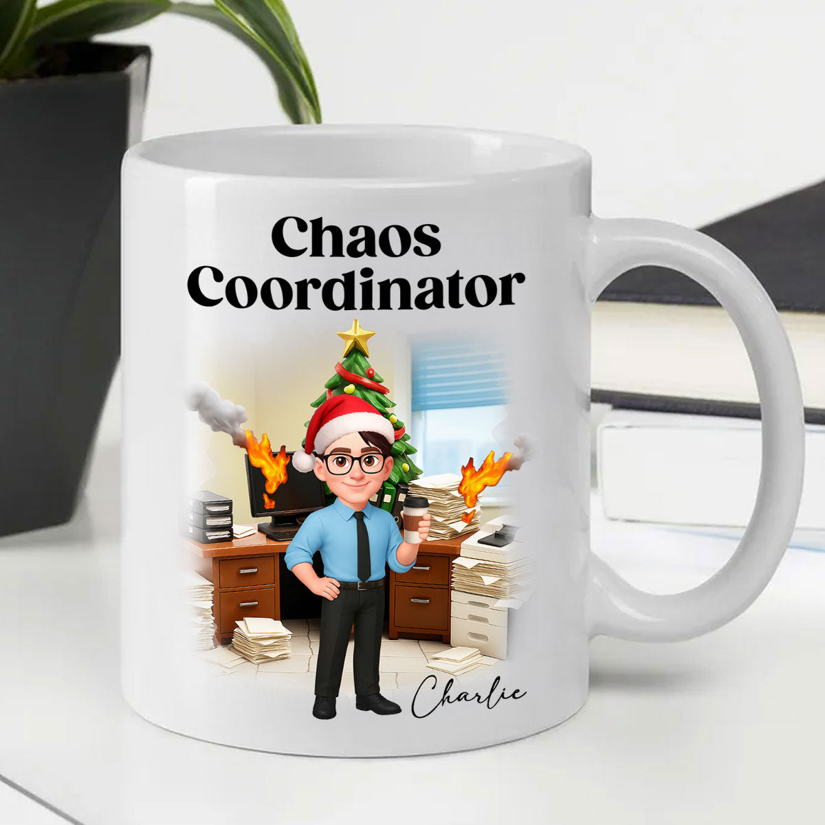 Chaos Coordinator Office Humor - Personalized Mug - Christmas Gift for Coworkers, Husband, Wife, Daughter, Son, Friends