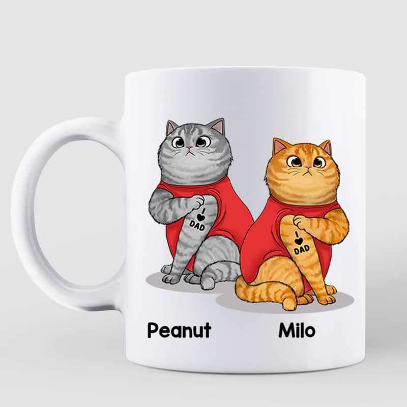 Tattoo Cats They Call Me Cat Daddy Personalized Color Changing Mug