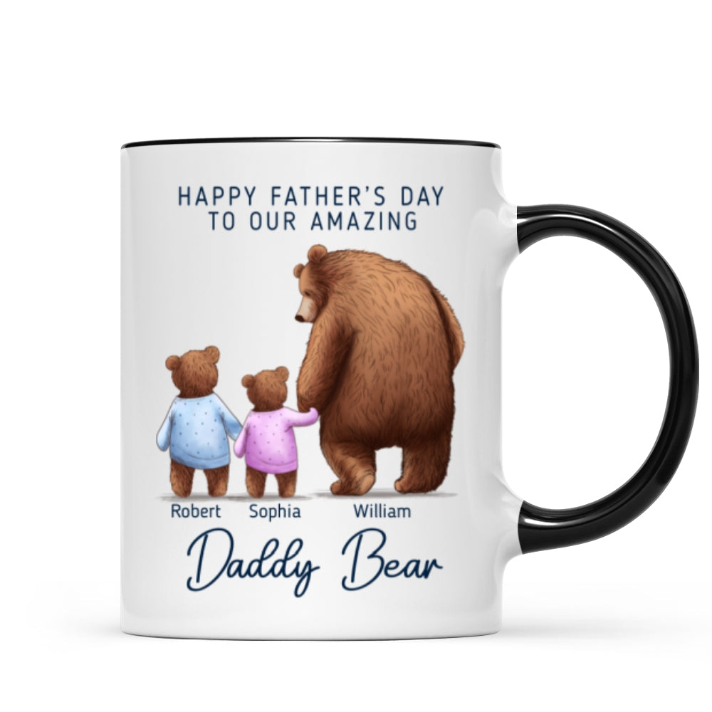 Happy Father's Day To Amazing Daddy Bear Personalized Mug