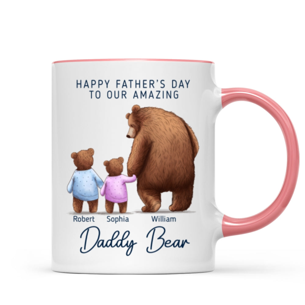 Happy Father's Day To Amazing Daddy Bear Personalized Mug
