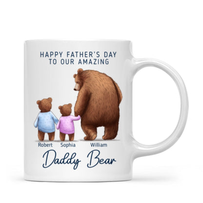 Happy Father's Day To Amazing Daddy Bear Personalized Mug