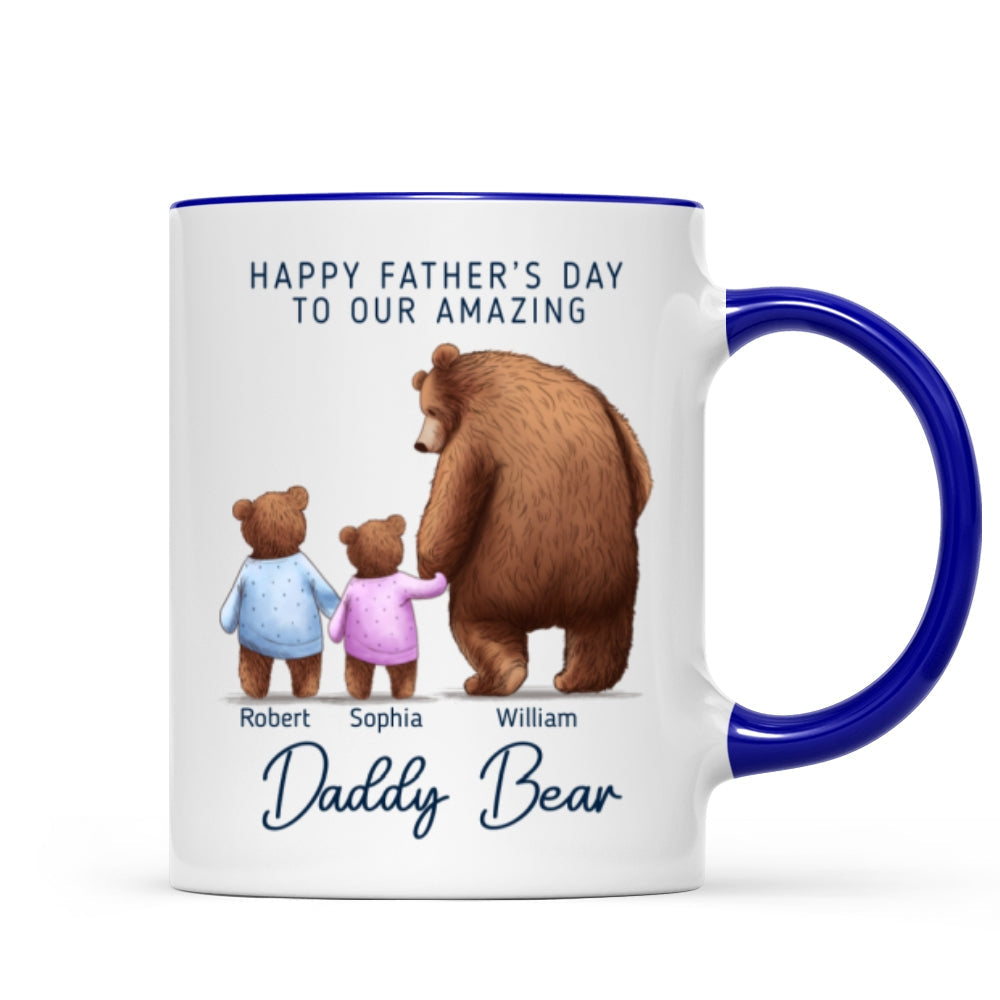 Happy Father's Day To Amazing Daddy Bear Personalized Mug