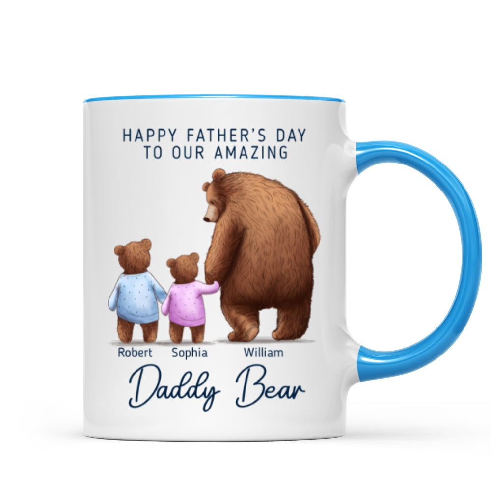 Happy Father's Day To Amazing Daddy Bear Personalized Mug