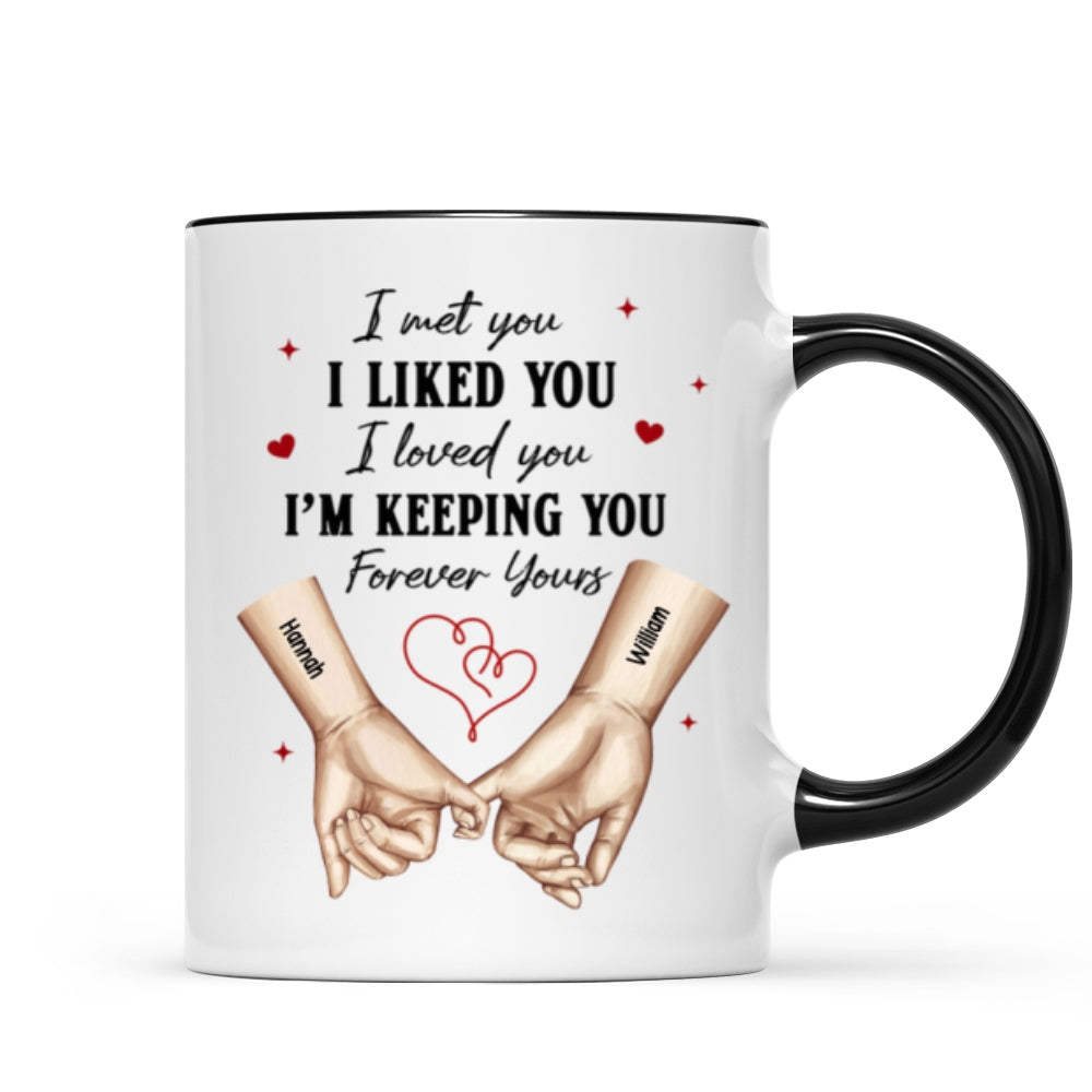 Personalized Couple Pinky Promise Hands, Gift, Anniversary Gift for Couples