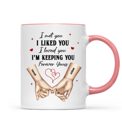 Personalized Couple Pinky Promise Hands, Gift, Anniversary Gift for Couples