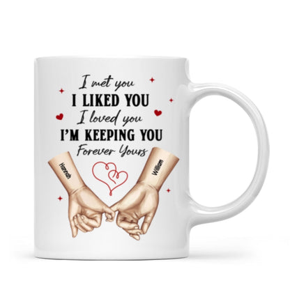 Personalized Couple Pinky Promise Hands, Gift, Anniversary Gift for Couples