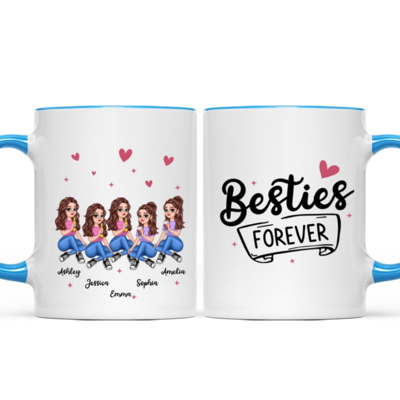 No Greater Gift Than Sisters Besties Pretty Cartoon Girls Personalized Mug