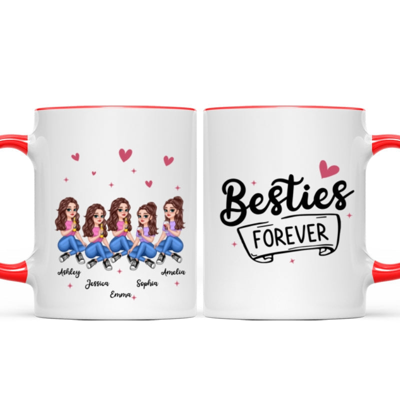 No Greater Gift Than Sisters Besties Pretty Cartoon Girls Personalized Mug