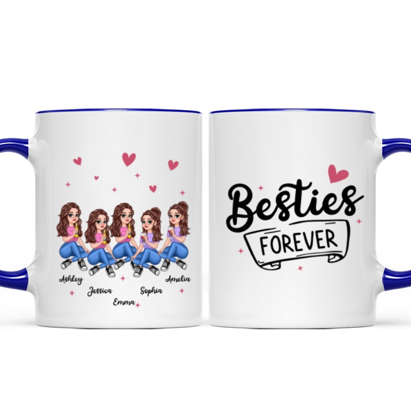 No Greater Gift Than Sisters Besties Pretty Cartoon Girls Personalized Mug