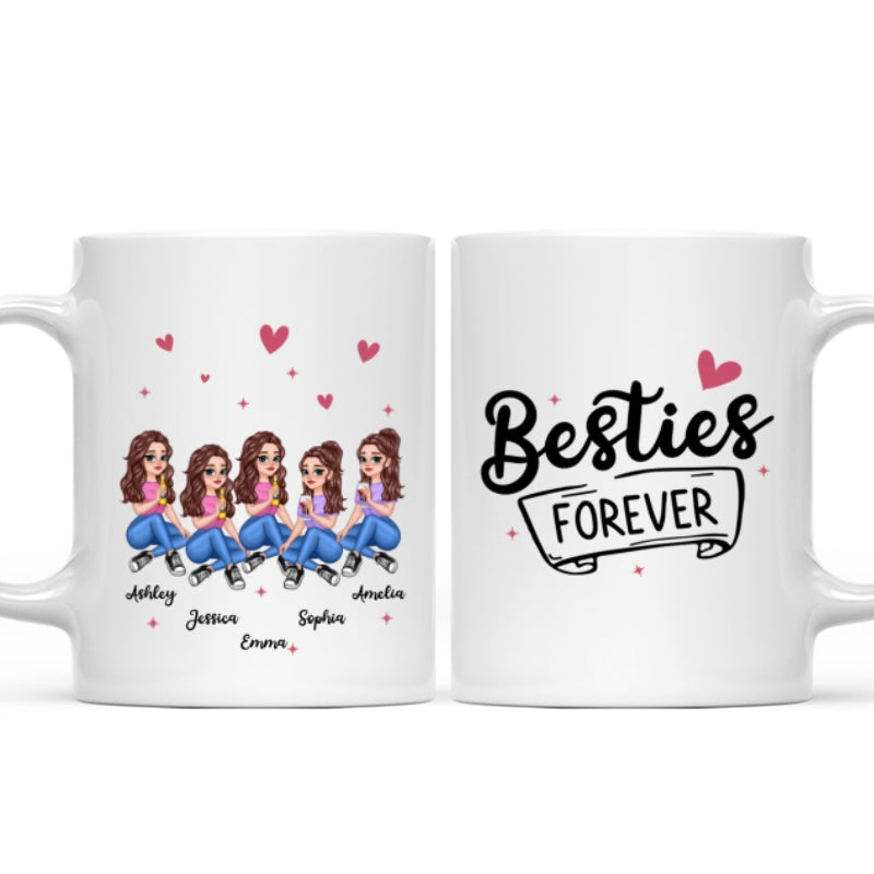 No Greater Gift Than Sisters Besties Pretty Cartoon Girls Personalized Mug
