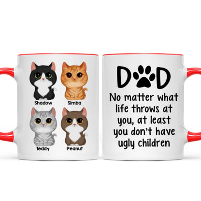 Cat Dad No Matter What Life Throws At You Personalized Mug