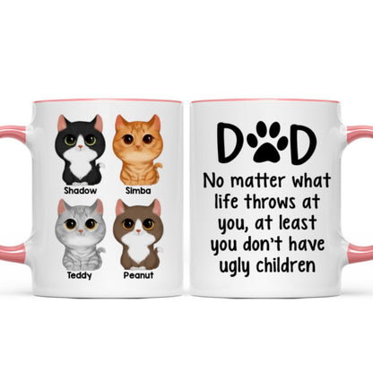 Cat Dad No Matter What Life Throws At You Personalized Mug