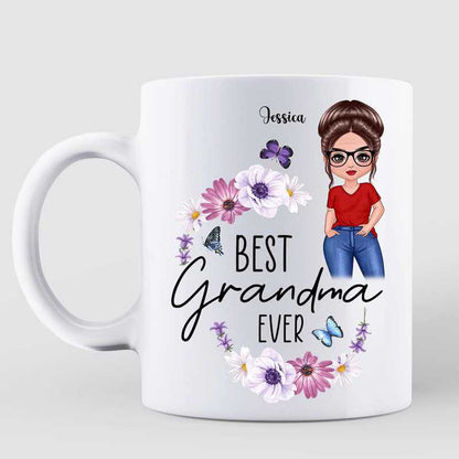 Best Grandma Ever Posing Doll Personalized Mug