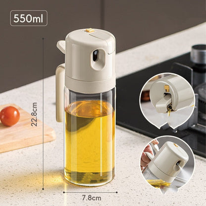 2 In 1 Oil Sprayer Bottle Bbq Cooking Oil Dispenser Olive