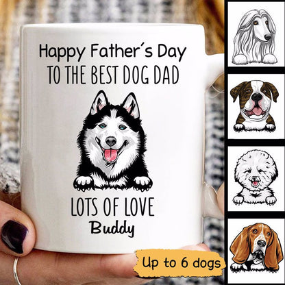 Happy Father's Day Best Dog Daddy Dog Dad Personalized Mug
