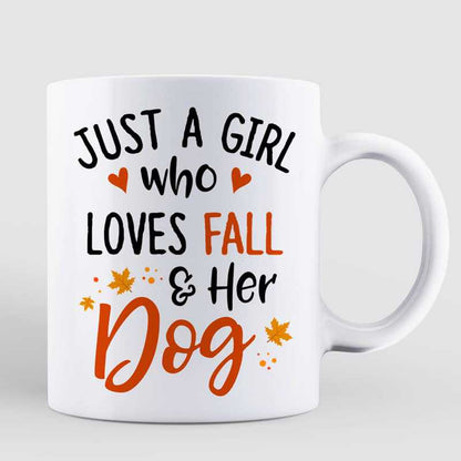 Dog Mom Loves Fall Season And Dogs Personalized Mug