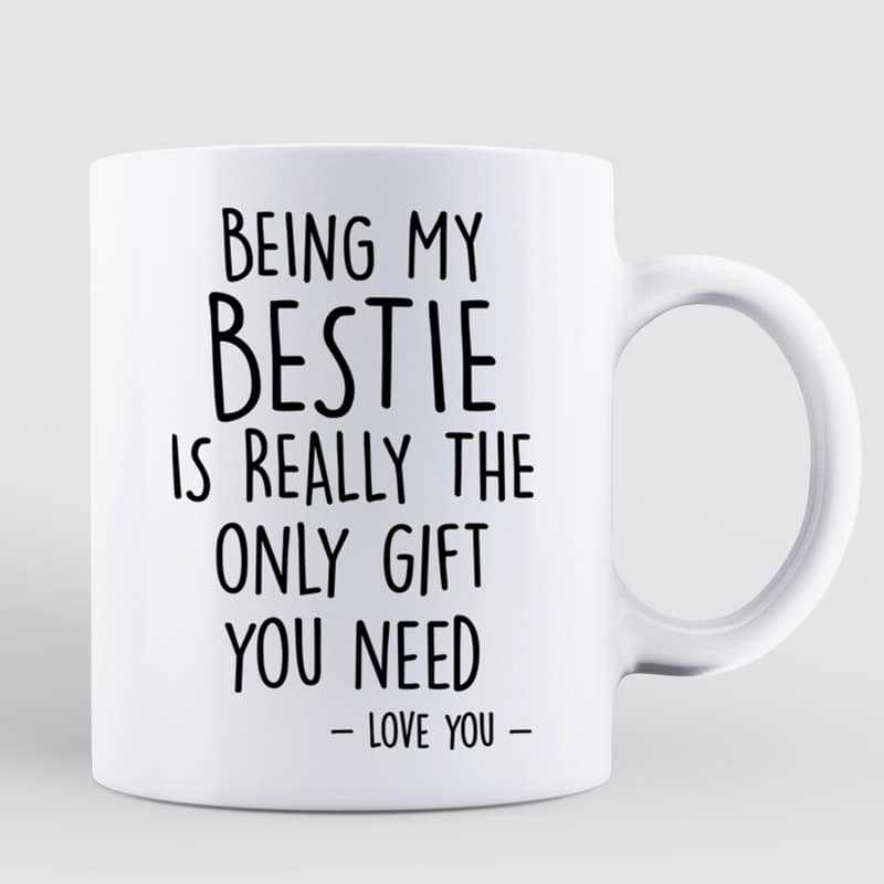 Doll Selfie Besties Pink Tone Personalized Mug