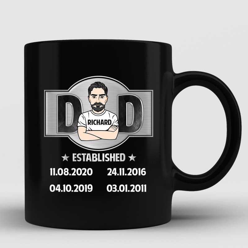 Dad Established Kids Birthday Father's Day Gift Personalized Mug
