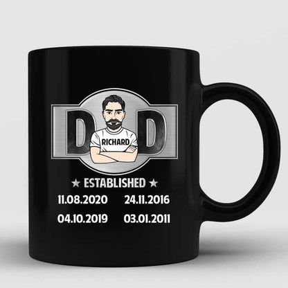 Dad Established Kids Birthday Father's Day Gift Personalized Mug