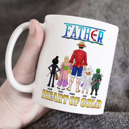 Personalized Gifts For Dad Coffee Mug Father Heart Of Gold 012KAPU260324PA