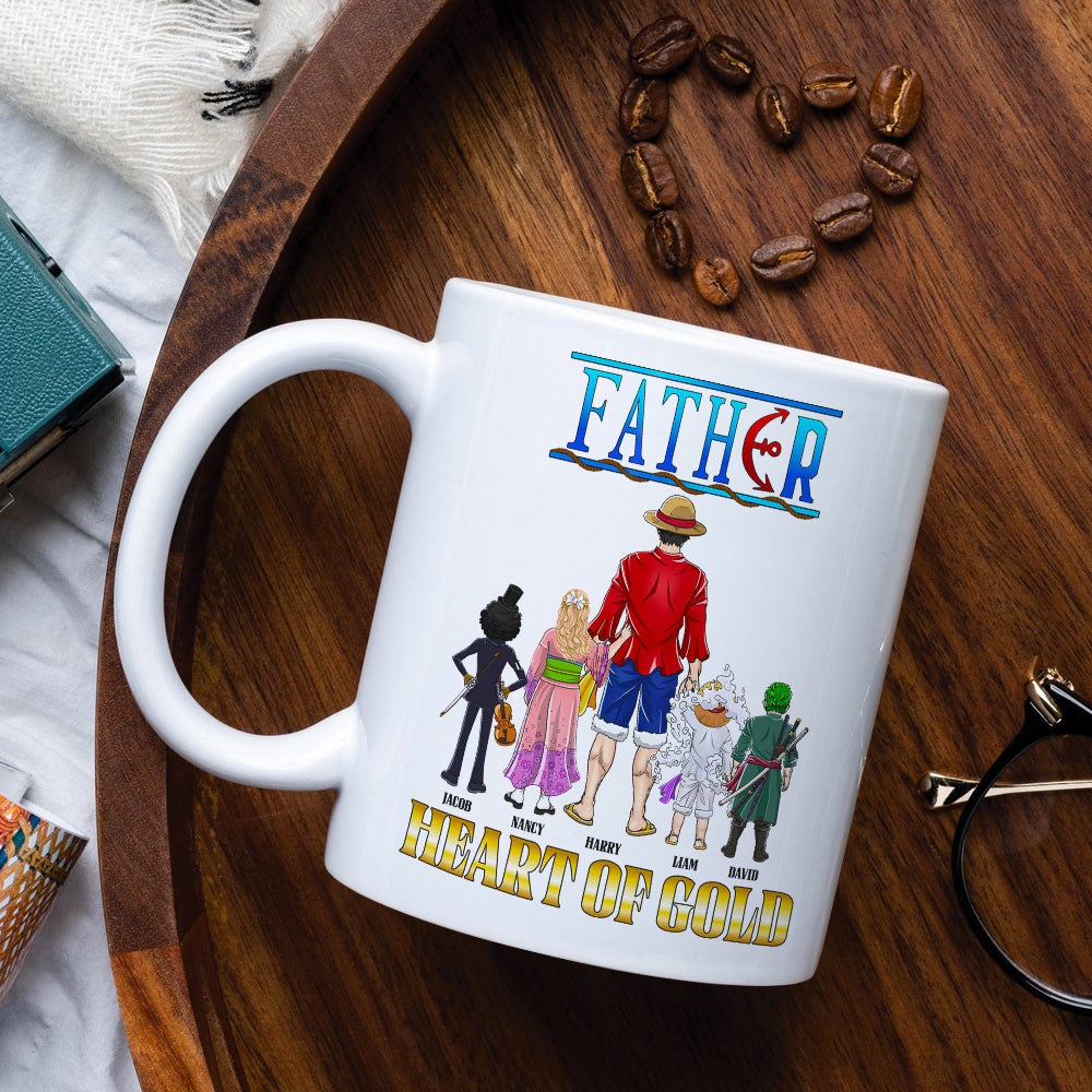 Personalized Gifts For Dad Coffee Mug Father Heart Of Gold 012KAPU260324PA