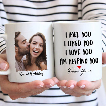 Couple Custom Photo My Favorite Place Personalized Mug - Anniversary Gift For Couple - Gift For Him Gift For Her