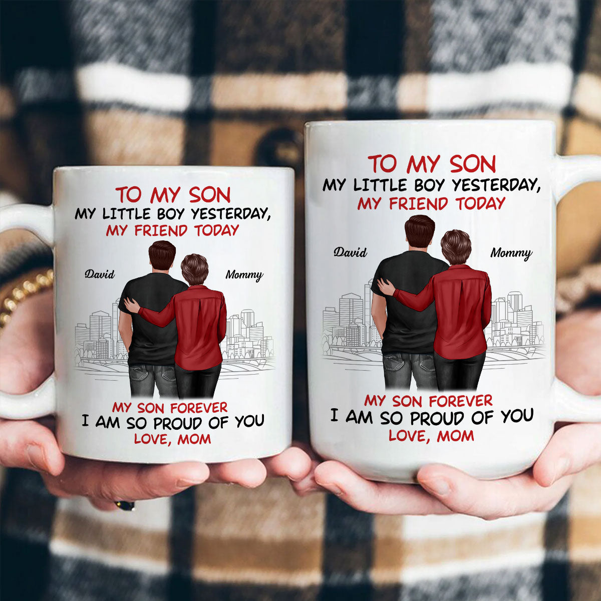 From Mom To Son My Little Boy Yesterday My Friend Today Personalized Mug