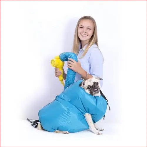 Dog dryer bag. Pet accessories. Quickly and easily dry.