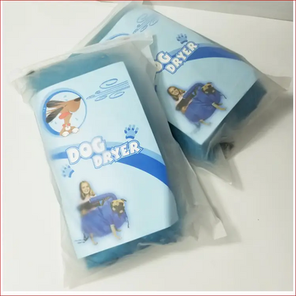 Dog dryer bag. Pet accessories. Quickly and easily dry.