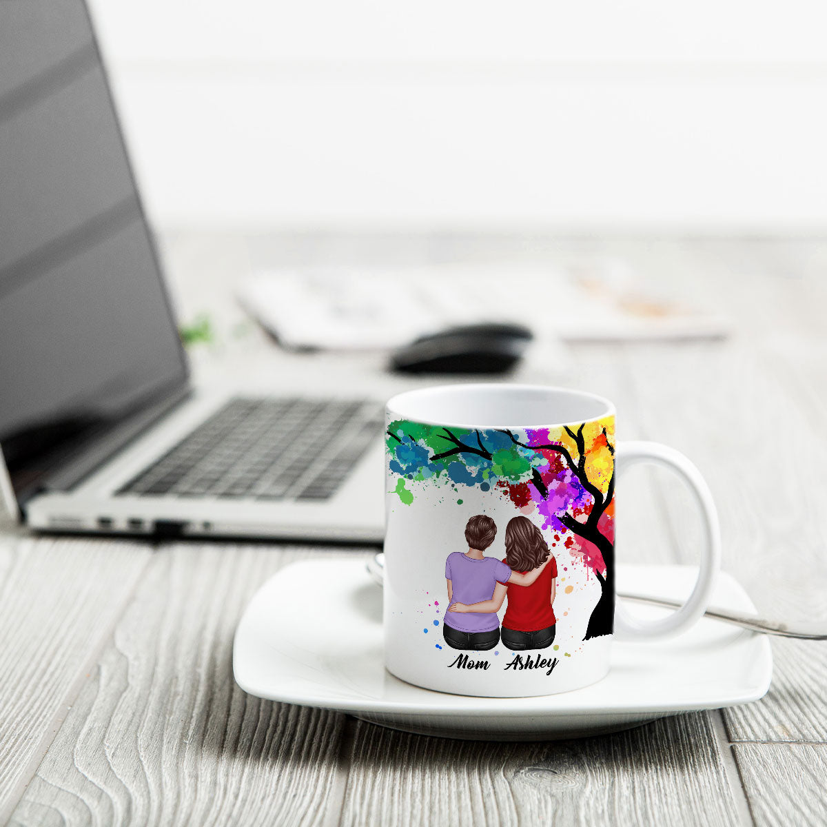 To My Daughter-In-Law Under Watercolor Tree Personalized Mug
