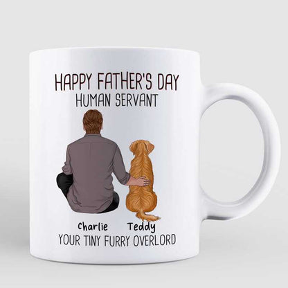 Dog Dad Back View Happy Father's Day Personalized Mug