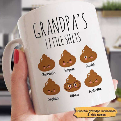 Grandpa Little Sh*t Funny Father's Day Gift Personalized Mug