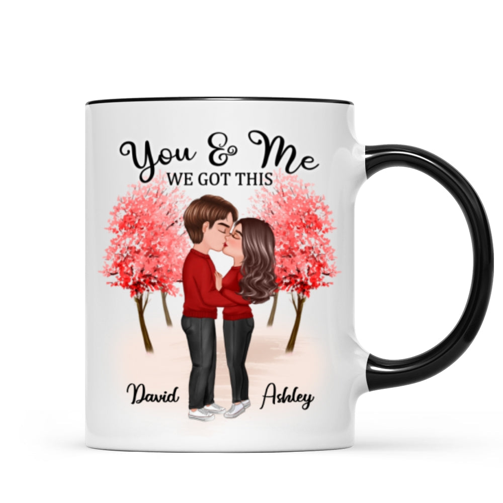 Together Since Couple Kissing Under Tree Valentine's Day Anniversary Gift Personalized Mug