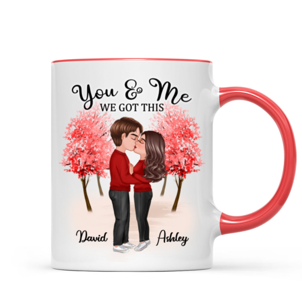 Together Since Couple Kissing Under Tree Valentine's Day Anniversary Gift Personalized Mug