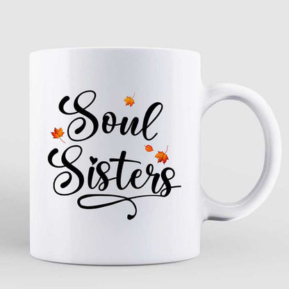 Fall Season Under Tree Doll Besties Best Friends Personalized Mug