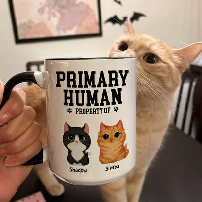 Spare Human Primary Human Funny Gift For Dog Lover or Cat Lover Personalized Mug