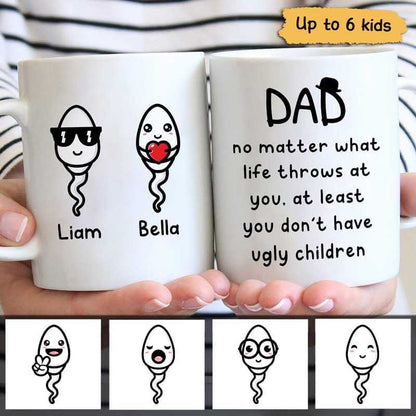 Dad No Matter What Little Cute Kids Father's Day Gift Personalized Mug