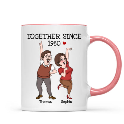 Funny Couple Together Since Personalized Mug, Anniversary Gift For Him, For Her